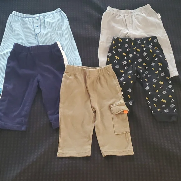 Lot of 5, boys, pants, size 6-9 months - Picture 1 of 16